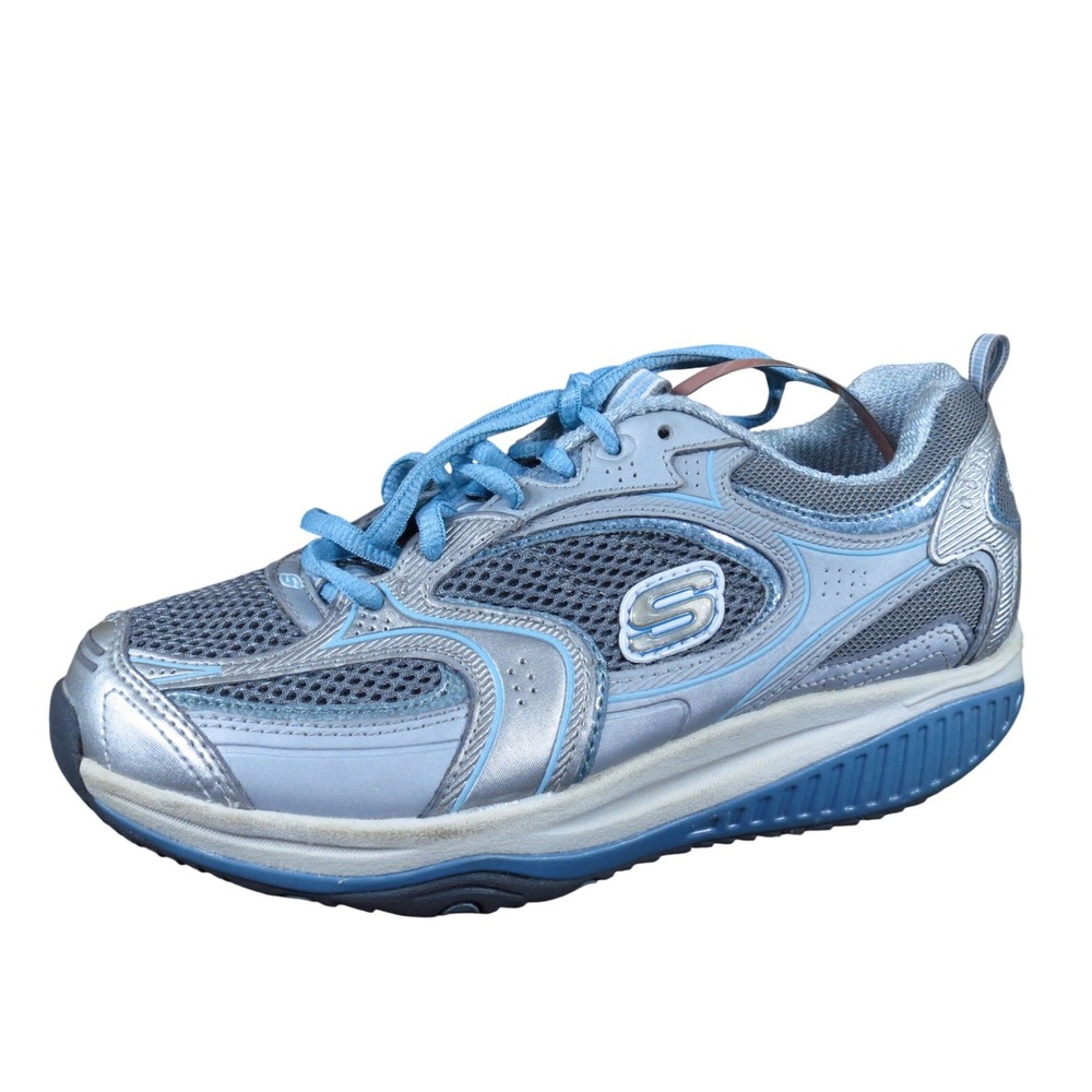 Skechers Shape-Ups XF Accelerators Womens Rocker Bottom Shoes 6.5 Fitness Silver